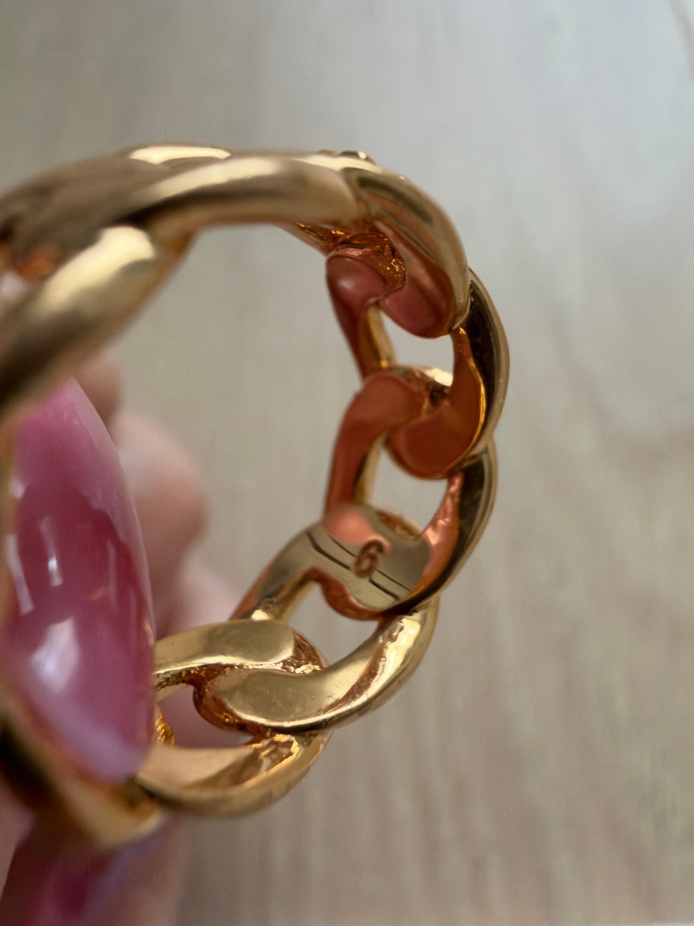 Tory Burch Polished Gold Chain Ring - Picture 3 of 3
